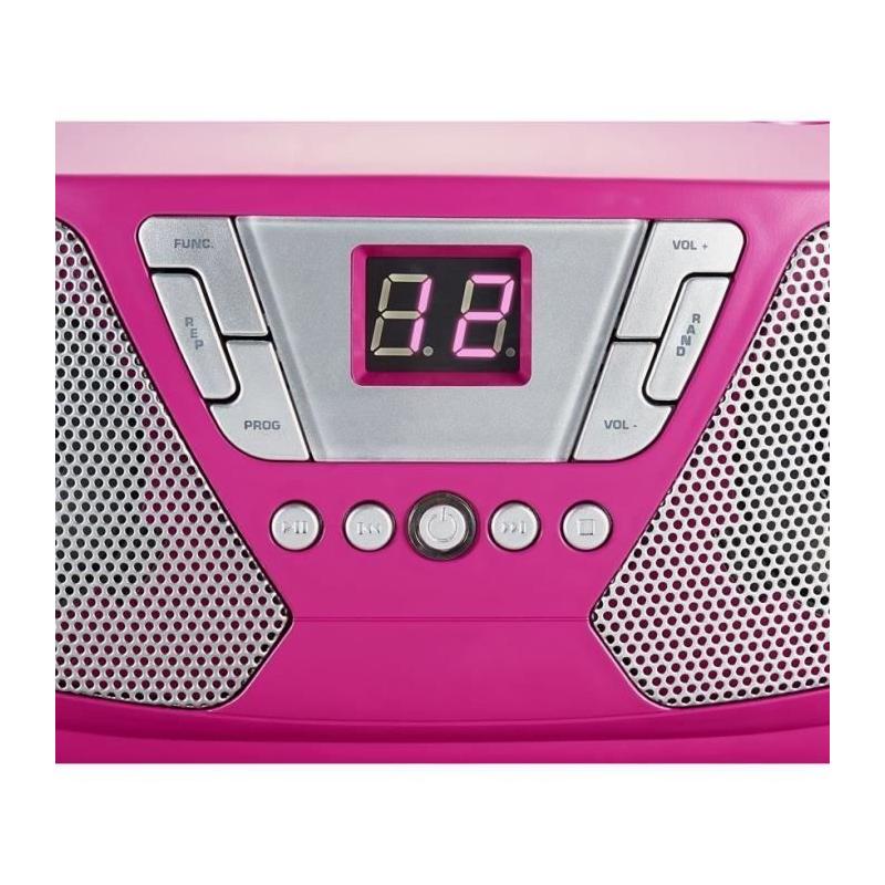 Lecteur CD Portable Rose avec Stickers - BIGBEN INTERACTIVE - CD60RSSTICK