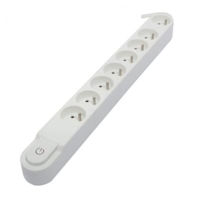 Bloc multiprise CHACON 8 prises 16A avec interrupteur - 3m câble blanc