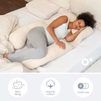 Coussin de Grossesse et d'Allaitement Maxxy XXL - Confort Ultra - Beige
