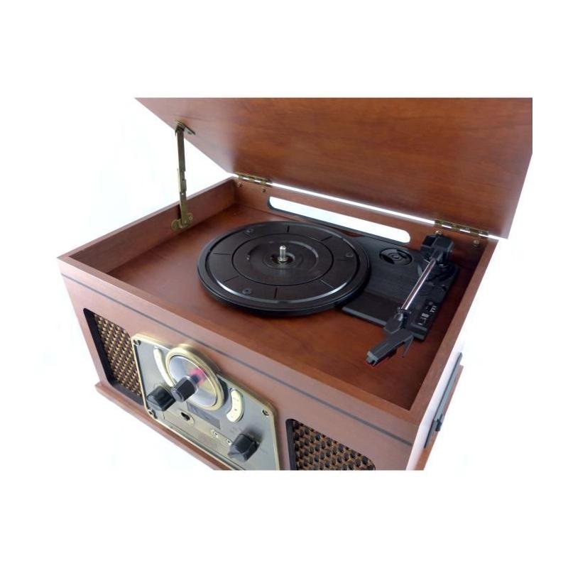 Chaîne Hi-fi Rétro Bluetooth - Vinyles, CD, K7, Radio FM