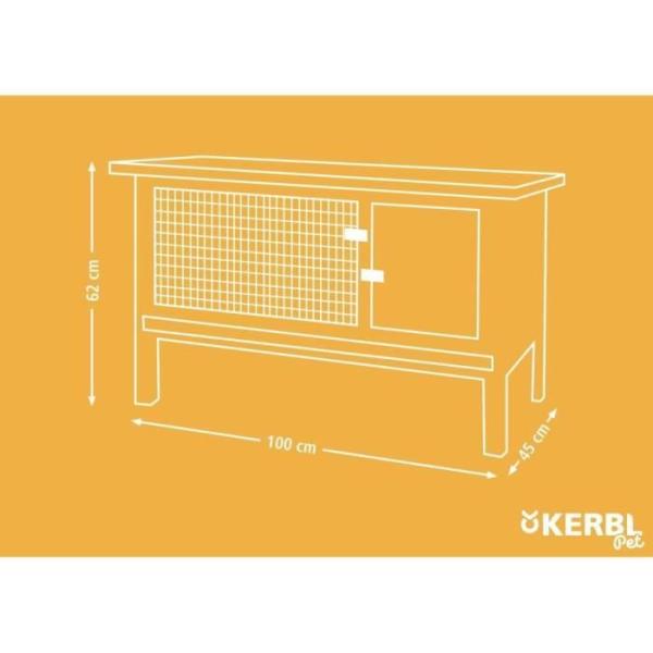 Clapier pour rongeur - KERBL - Fred - 100x45x62 cm