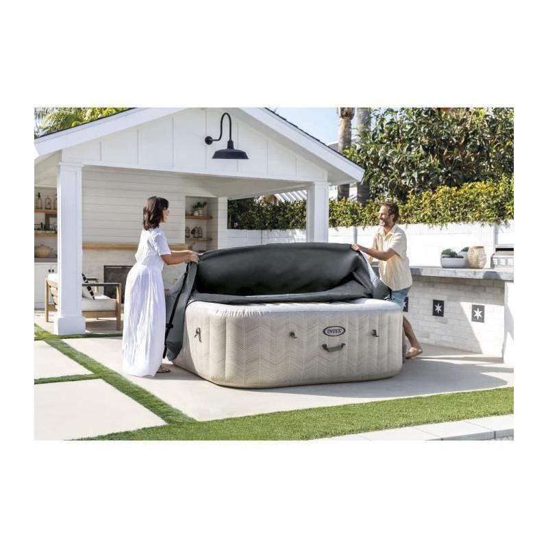 Couverture Thermique Intex PureSpa Carré - 6 places - Économisez la chaleur