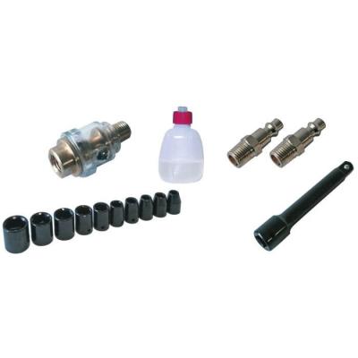 Clé à choc pneumatique 1/2 MECAFER avec 10 douilles - Outils pneumatiques