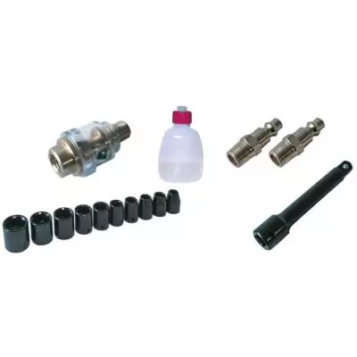 Clé à choc pneumatique 1/2 MECAFER avec 10 douilles - Outils pneumatiques
