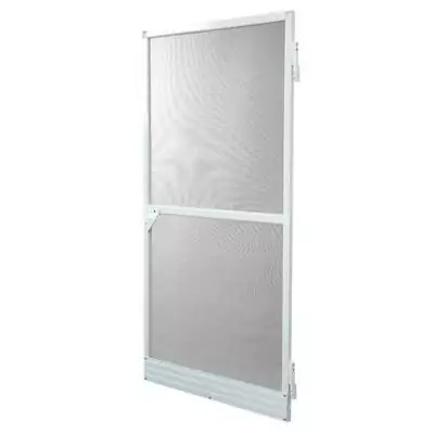 Moustiquaire porte battante L100 cm x H220 cm - Aluminium blanc, protection anti-insectes