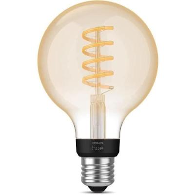 Ampoule LED connectée Philips Hue White G93 Globe - Contrôle Bluetooth, Compatible avec Alexa, Google et Homekit