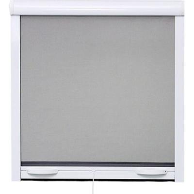 Moustiquaire de fenêtre L125 x H145 cm - Aluminium laqué blanc