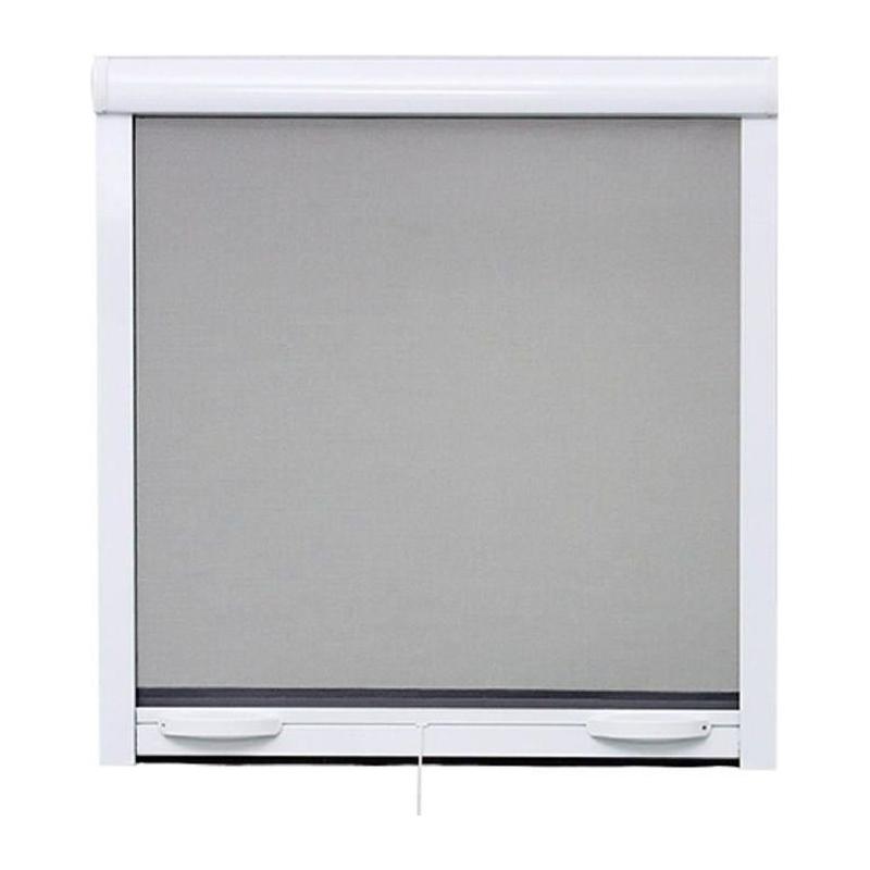 Moustiquaire de fenêtre L125 x H145 cm - Aluminium laqué blanc
