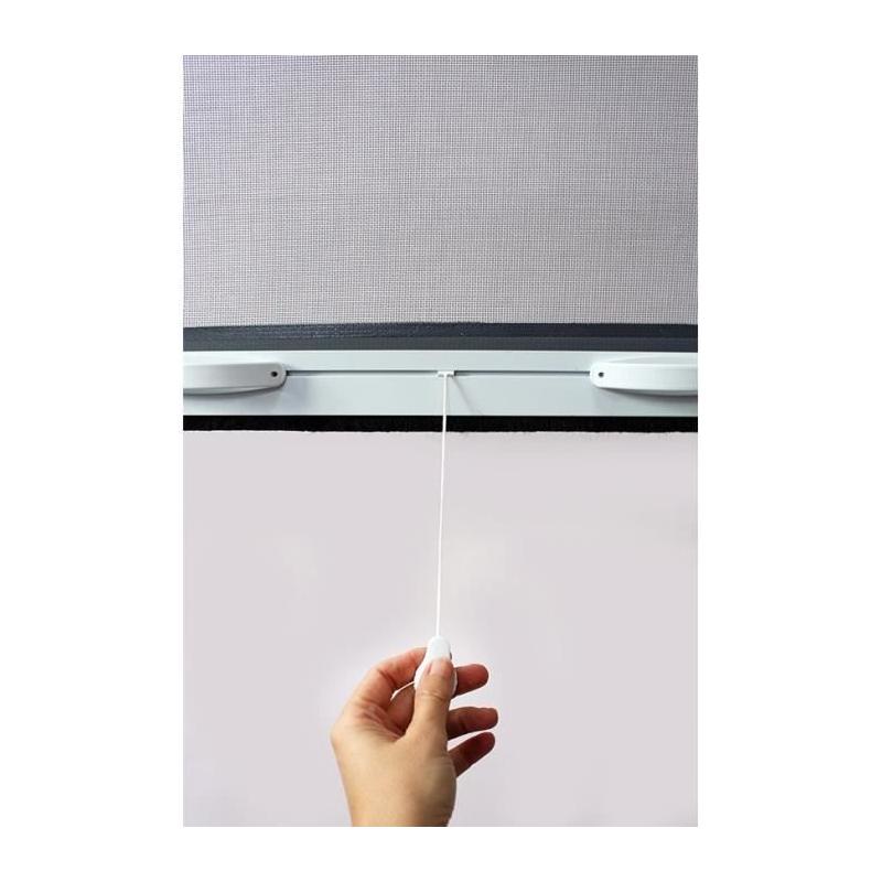 Moustiquaire de fenêtre L125 x H145 cm - Aluminium laqué blanc