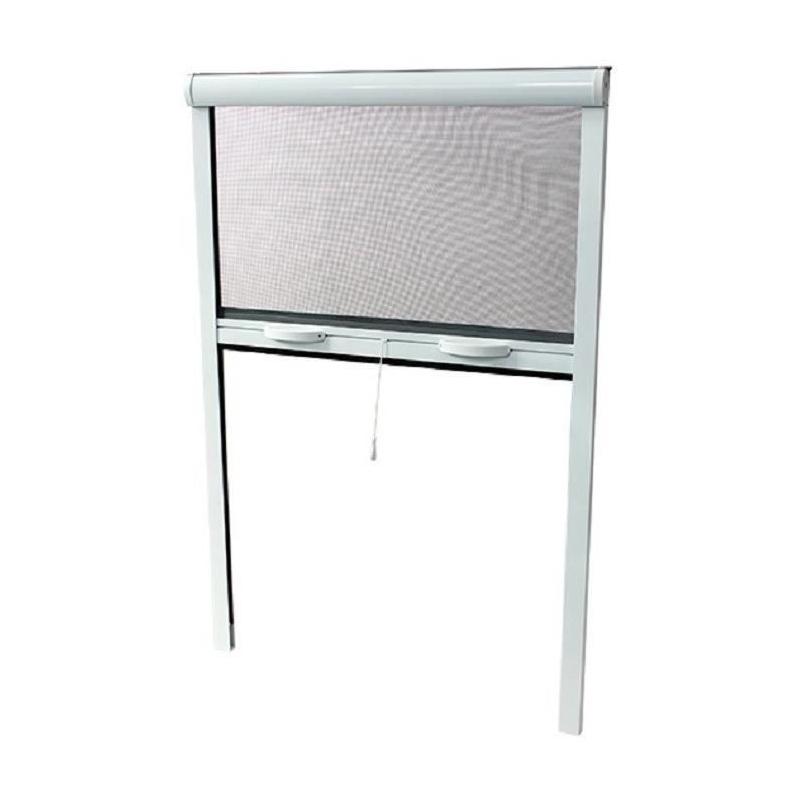 Moustiquaire de fenêtre L125 x H145 cm - Aluminium laqué blanc