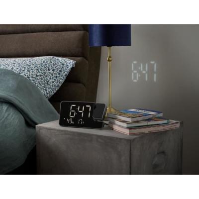 Radio-réveil projecteur Thomson: Noir, Radio FM, Température, Humidité