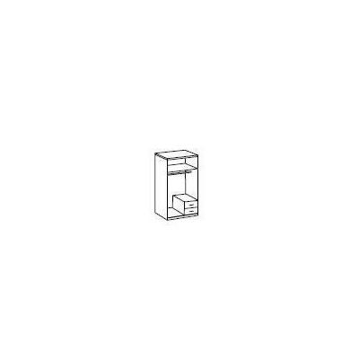 Armoire de chambre blanche 2 portes - L 91 x P 56 x H 199 cm