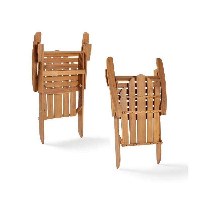 Fauteuil de jardin pliable en bois d'Acacia FSC - Compact et élégant