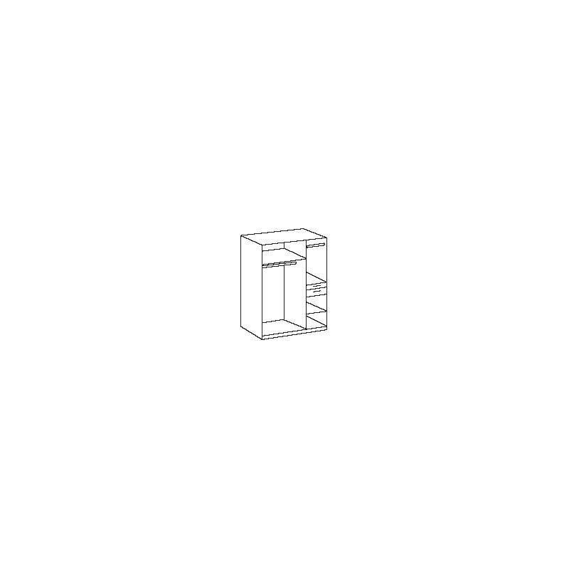 Armoire de chambre design - VOLOS - Chene poutre / Graphite