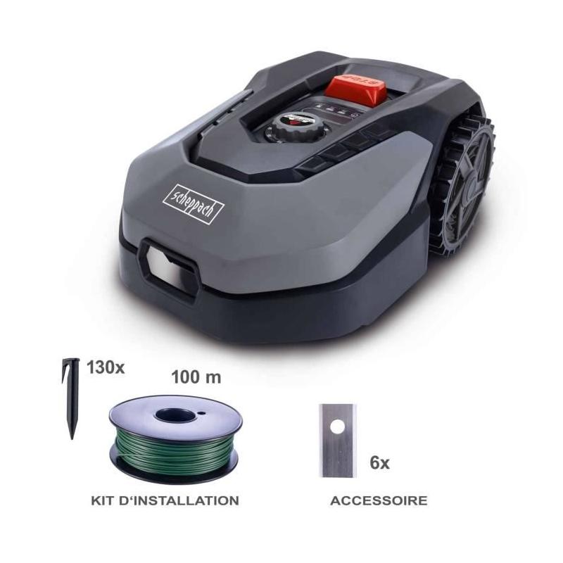 Tondeuse Robot Connectée Scheppach RoboCut L500 | 400m² | WiFi & Bluetooth