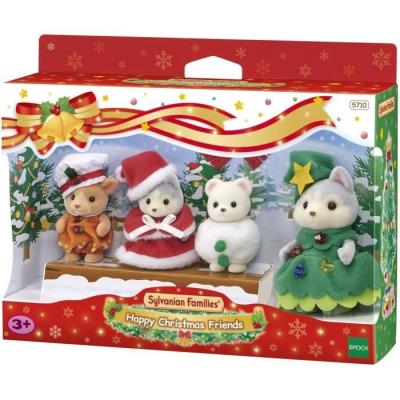 Poupée - SYLVANIAN FAMILIES - Coffret Noël - 4 figurines