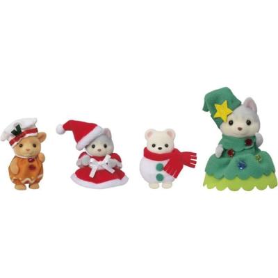 Poupée - SYLVANIAN FAMILIES - Coffret Noël - 4 figurines