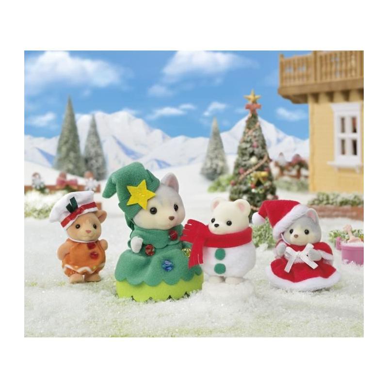 Poupée - SYLVANIAN FAMILIES - Coffret Noël - 4 figurines