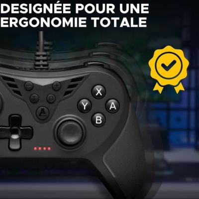 Manette Gamer Ultimate - THE G-LAB - K-PAD HELIUM - PC & PS - Noir