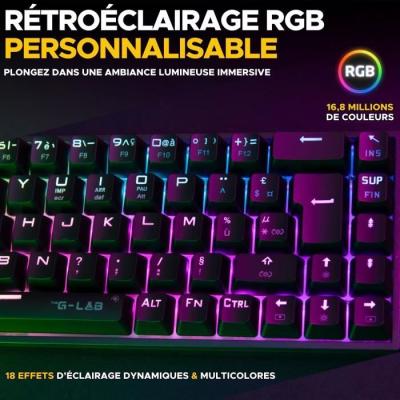 Clavier Gamer Triple Mode - The G-Lab KEYZ TITAN - Sans Fil - RGB