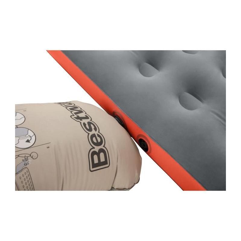 Matelas Double Roll & Relax Gonflable pour Camping 203x183x22 cm