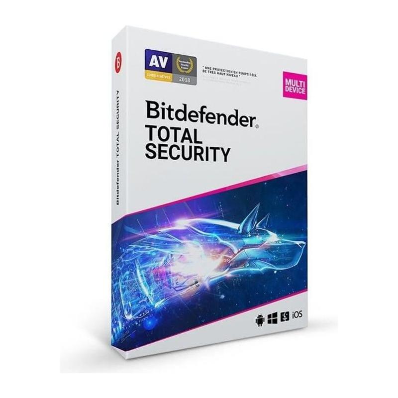 Bitdefender Total Security 2022 - Protégez 10 appareils pendant 2 ans