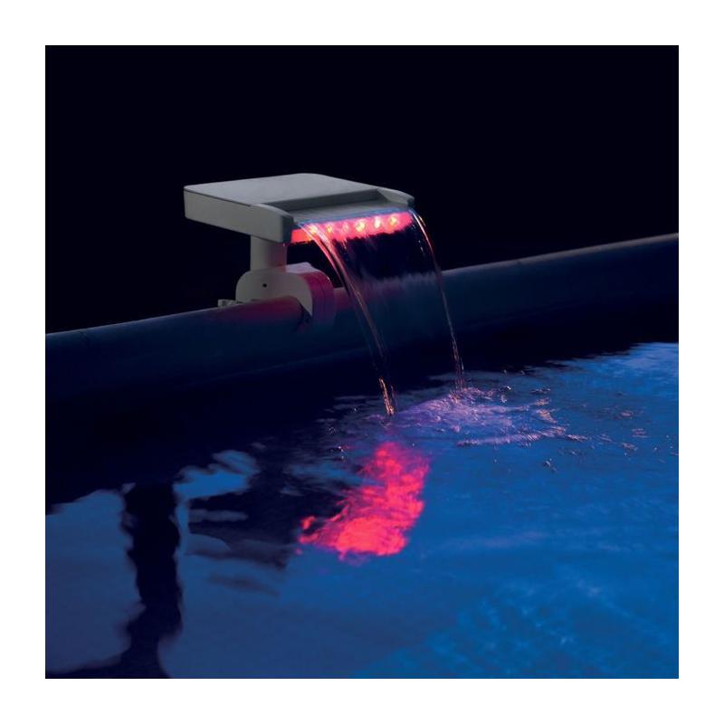 Fontaine cascade LED pour piscine Intex - Effet spectaculaire