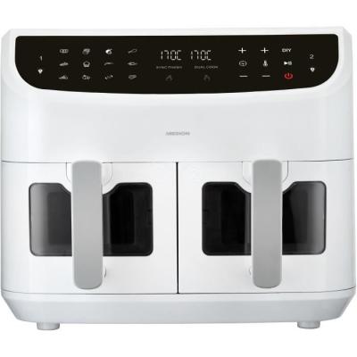 Friteuse à Air Chaud MEDION P20 XXL Twin - 2600 W - 2 paniers - Blanc
