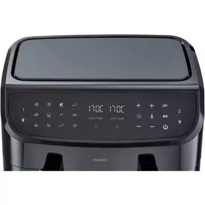 Friteuse à Air Chaud MEDION - P20 XXL Twin - 2600 W - Noir