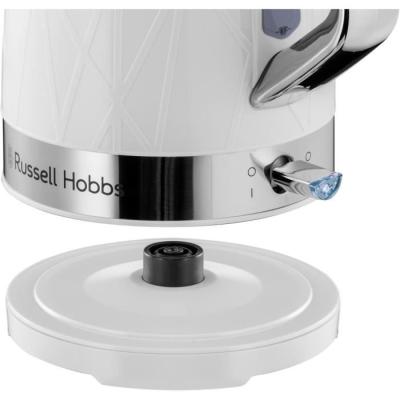 Bouilloire RUSSELL HOBBS - Structure Blanc - 2400 W - 1.7 L - Zones d'ébullition rapide