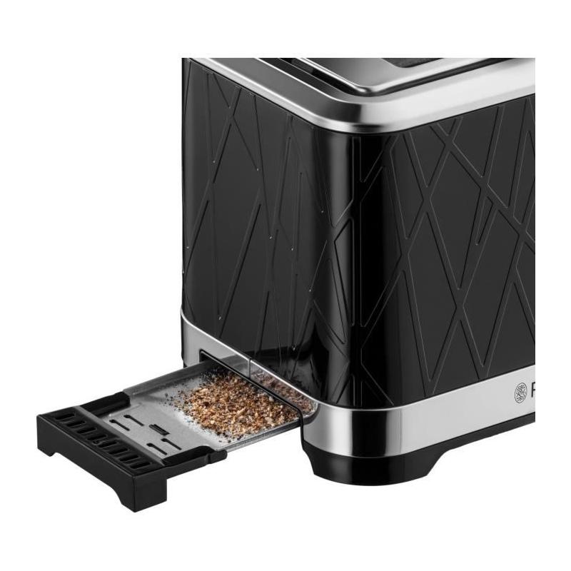 Grille-Pain Russell Hobbs Structure Noir 1500W - Fentes Extra larges