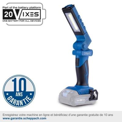Projecteur/torche sans fil 300lm 6200K - SCHEPPACH 20V IXES