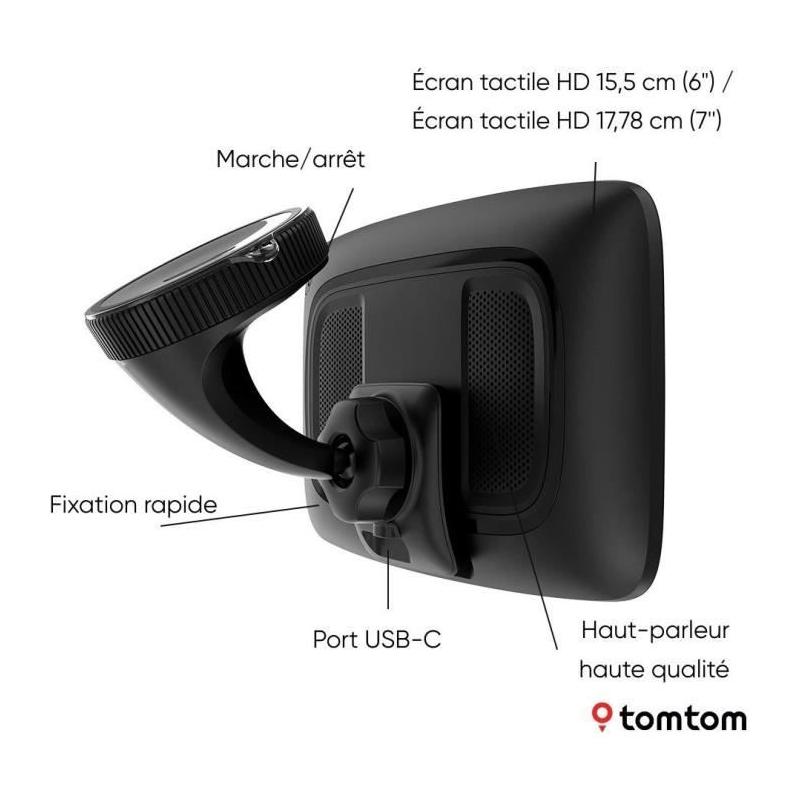 TomTom GO Superior 7: GPS Voiture 7 pouces - Traffic en temps réel - Services Premium 2 ans
