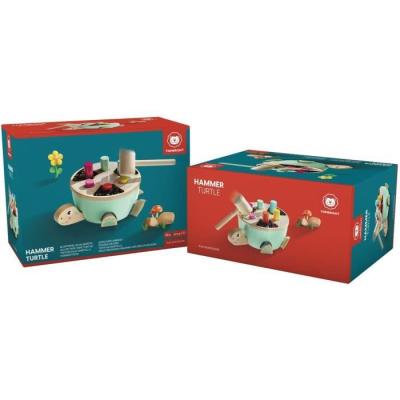 Jeu de Tape-Tape Tortue - Top Bright - Marteau en Bois - Formes à Trier