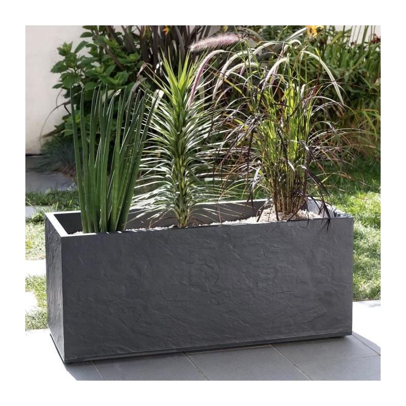 Bac à fleurs Volcania 100x40x40 cm - 97,6 L - Gris anthracite