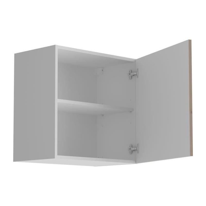 Meuble haut 1 porte OSLO - Chene Jackson - L 60 x P 36 x H 58 cm