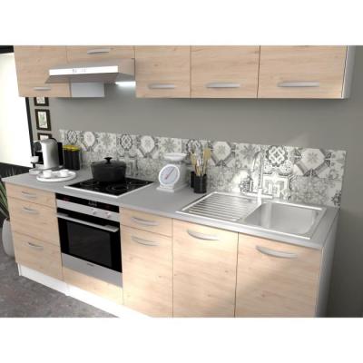 Meuble haut 1 porte OSLO - Chene Jackson - L 60 x P 36 x H 58 cm