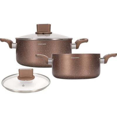 Set de marmites ARTHUR MARTIN - AM9820 - Aluminium - 20-24 cm - Induction