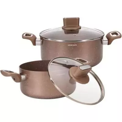 Set de marmites ARTHUR MARTIN - AM9820 - Aluminium - 20-24 cm - Induction