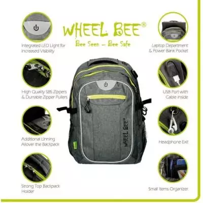 Sac à dos SCHILDKRÖT - Sac Wheel Bee BACKPACK Revolution, 42x32x19 cm