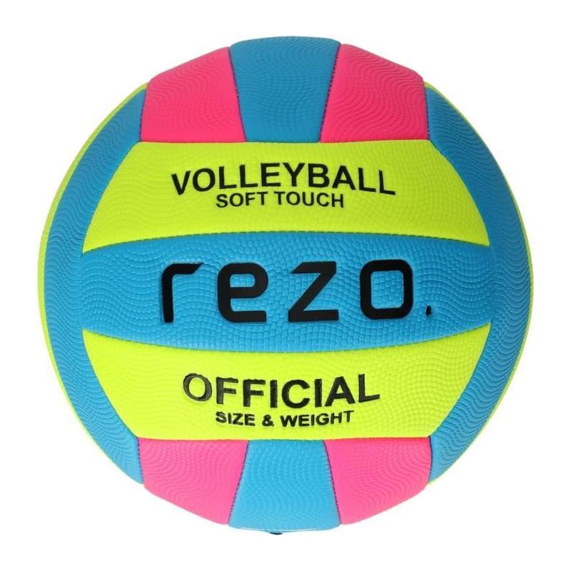 Ballon de volleyball REZO PVC - Contraste bicolore - Résistant et léger