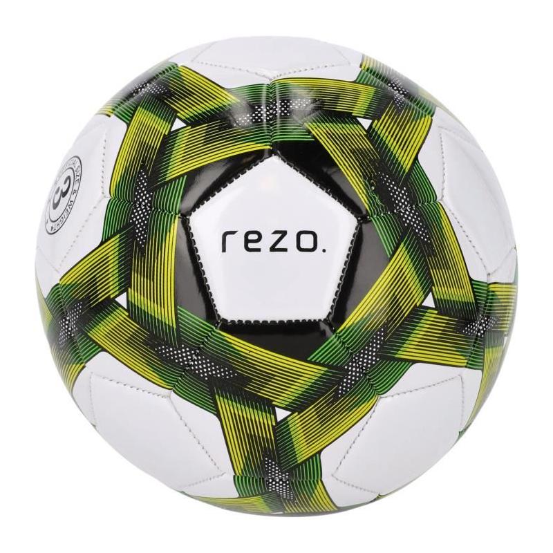 Ballon de football REZO PVC Taille 4 Jaune bicolore - Résistant