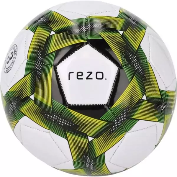 Ballon de football - REZO - PVC - Taille 4 - Jaune bicolore - Résistant