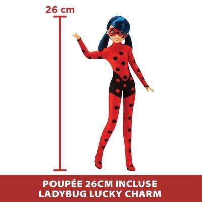Figurine Scooter Miraculous Switch'n go + poupée articulée Ladybug Lucky Charm - BANDAI 26 cm