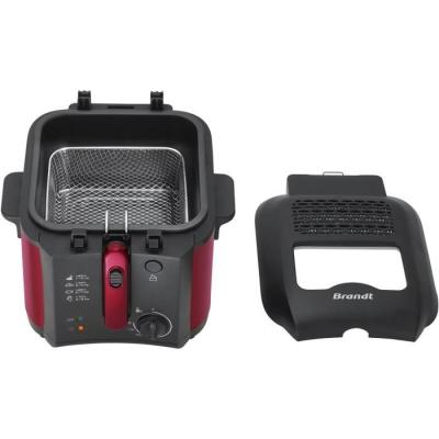 Friteuse électrique BRANDT FRI25R - 2,5L + 1kg - Rouge/Noir