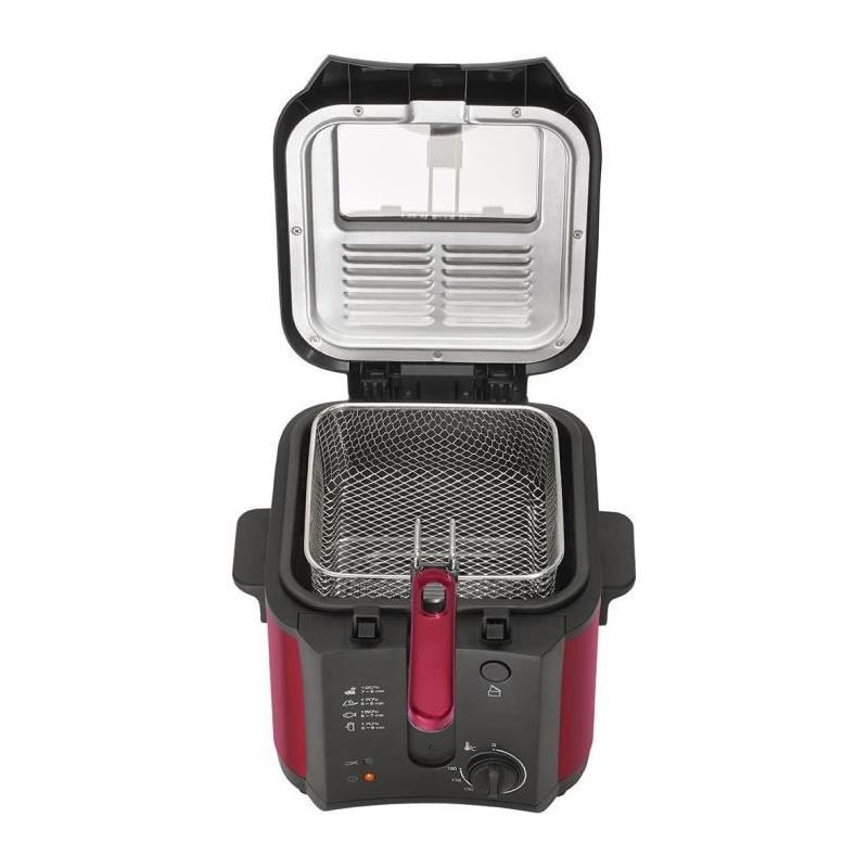 Friteuse électrique BRANDT FRI25R - 2,5L + 1kg - Rouge/Noir