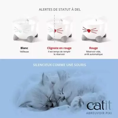Fontaine à eau automatique pour chat - 2,5 L - Bleu - Idéale pour l'hydratation de votre félin!