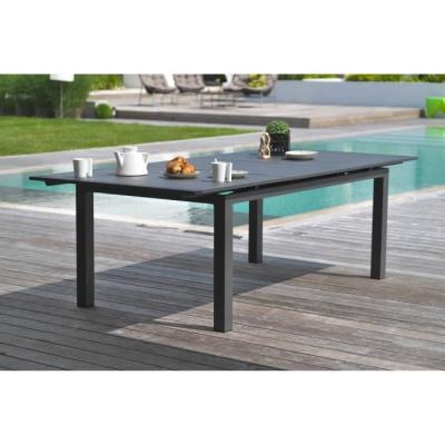 Table de jardin extensible anthracite - Aluminium 10 pers. - MIAMI