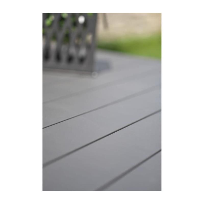 Table de jardin extensible anthracite - Aluminium 10 pers. - MIAMI