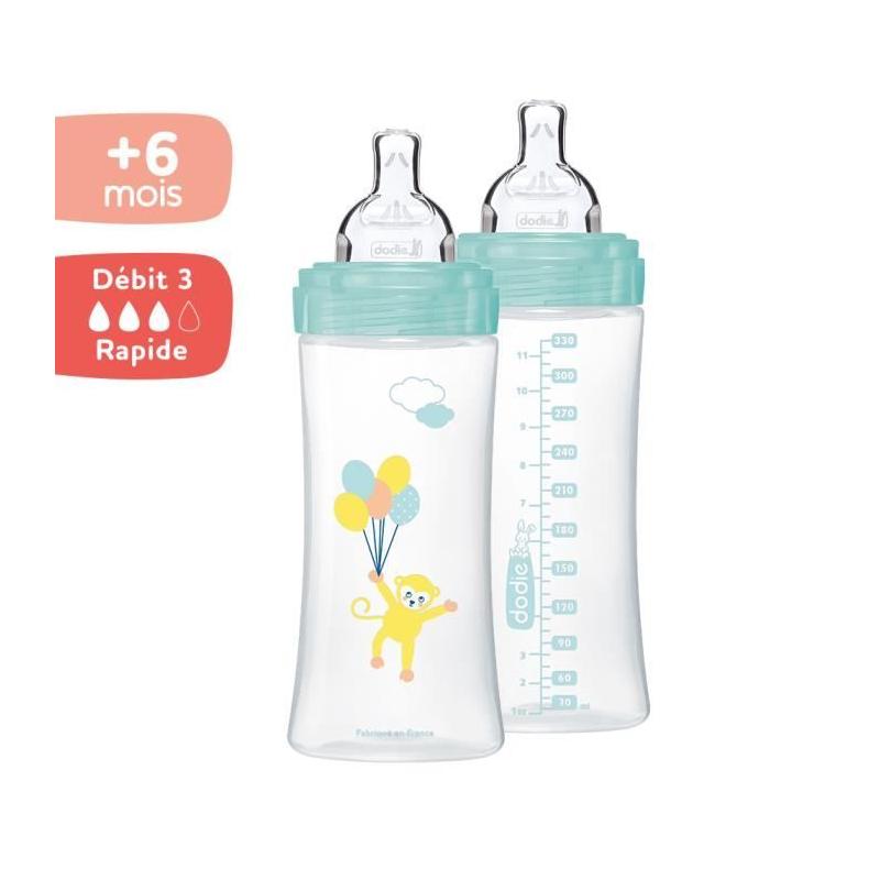 Lot de 2 Biberons Sensation+ Anti-Coliques +6m 330ml